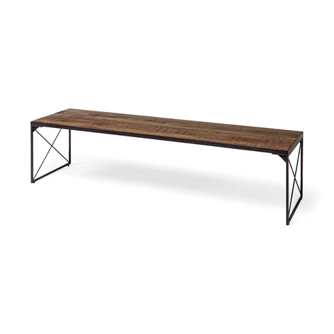 Trestman III Mango Wood and Iron Bench -1