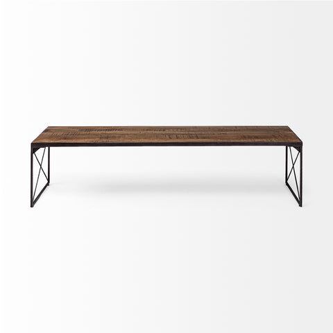 Trestman III Mango Wood and Iron Bench -2