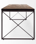 Trestman III Mango Wood and Iron Bench -3