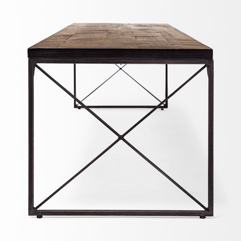 Trestman III Mango Wood and Iron Bench -3