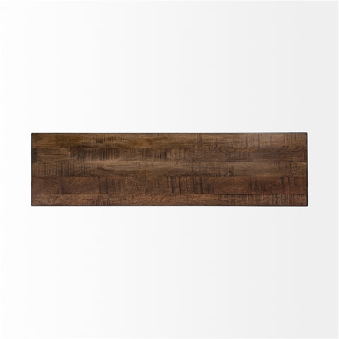 Trestman III Mango Wood and Iron Bench -4