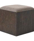 Tristan Brown Herringbone Stool -1