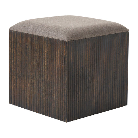 Tristan Brown Herringbone Stool -1