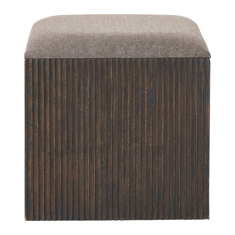 Tristan Brown Herringbone Stool -2