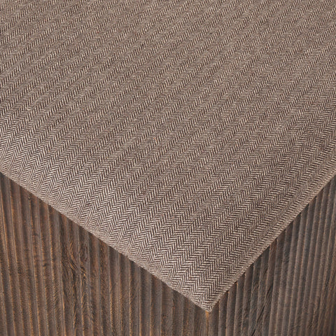 Tristan Brown Herringbone Stool -3
