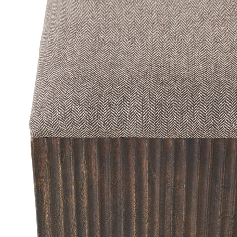 Tristan Brown Herringbone Stool -4