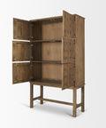 Truss Cool Brown Mango Wood Tall Cabinet-2