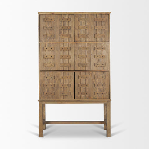 Truss Cool Brown Mango Wood Tall Cabinet-5