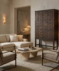 Truss Dark Brown Mango Wood Tall Cabinet 