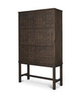 Truss Dark Brown Mango Wood Tall Cabinet -1
