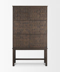 Truss Dark Brown Mango Wood Tall Cabinet -2