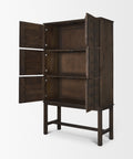 Truss Dark Brown Mango Wood Tall Cabinet -3