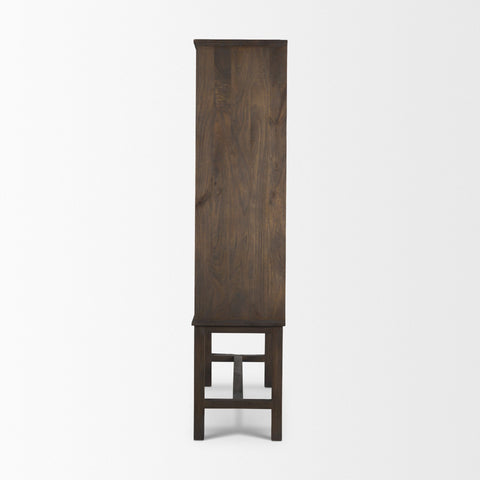 Truss Dark Brown Mango Wood Tall Cabinet -4