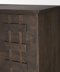 Truss Dark Brown Mango Wood Tall Cabinet -6