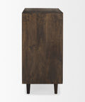 Tucker Dark Brown Carved Mango Wood Accent Cabinet-3