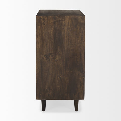 Tucker Dark Brown Carved Mango Wood Accent Cabinet-3