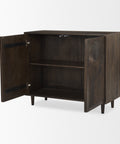 Tucker Dark Brown Carved Mango Wood Accent Cabinet-5