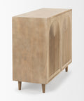 Tucker Light Brown Carved Mango Wood Accent Cabinet -3