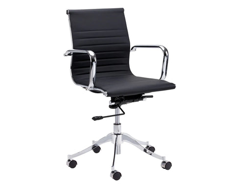 Tyler Black Faux Leather Office Chair-1