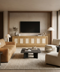 Valterra Light Brown Mango Wood Media Console 