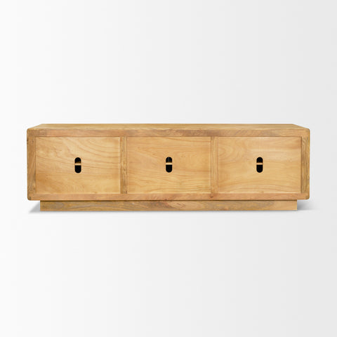 Valterra Light Brown Mango Wood Media Console -4