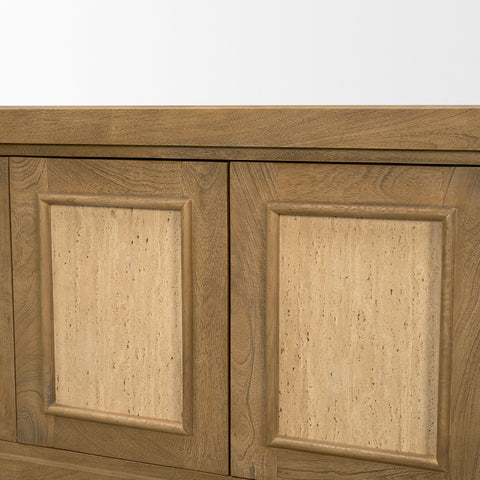 Valterra Light Brown Mango Wood Media Console -8