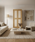 Valterra Light Brown Travertine Tall Cabinet 