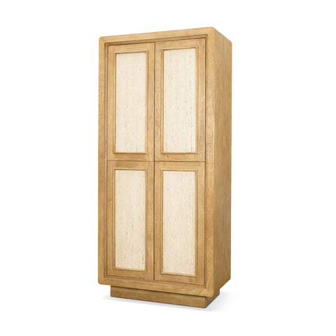 Valterra Light Brown Travertine Tall Cabinet -1