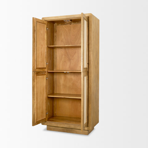 Valterra Light Brown Travertine Tall Cabinet -5