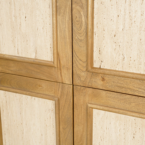 Valterra Light Brown Travertine Tall Cabinet -6