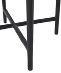 Veroia White Marble and Matte Black End Table -5