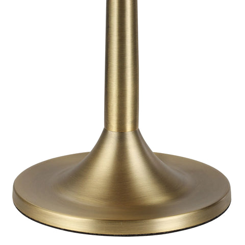 Viana Antique Brass and Rattan Table Lamp-2