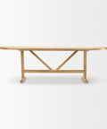 Viktor 94" Light Brown Mango Wood Dining Table-2