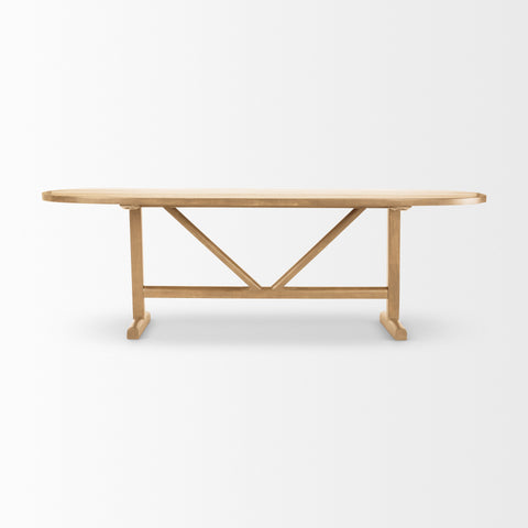 Viktor 94" Light Brown Mango Wood Dining Table-2