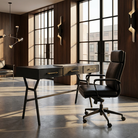 Vince Modern Metal Desk