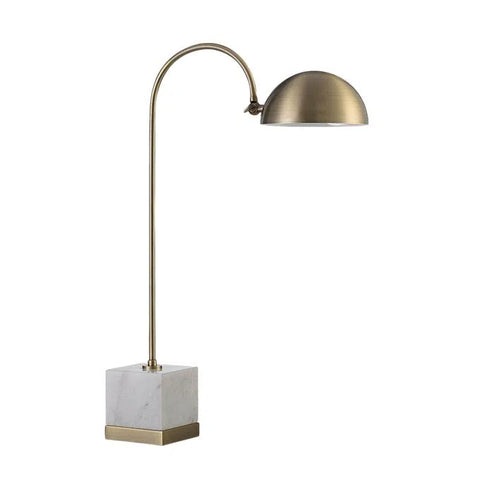 Volos Antique Brass and Marble Table Lamp-1