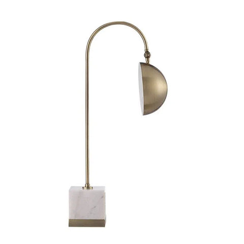 Volos Antique Brass and Marble Table Lamp-2
