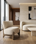 Vyra Cream Fabric Accent Chair 