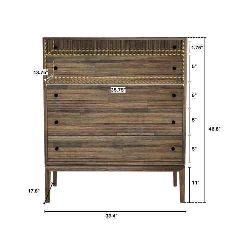 West Five Drawer- Dresser