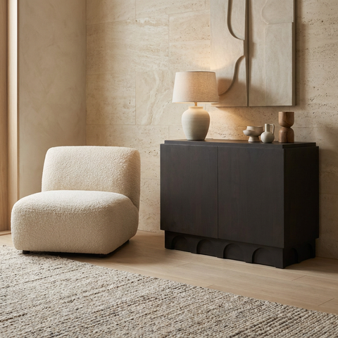 Wagner Dark Brown Mango Wood Accent Cabinet 