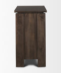 Wallen Dark Brown Mango Wood 3-Drawer Accent Cabinet -3