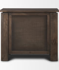Wallen Dark Brown Mango Wood 3-Drawer Accent Cabinet -4