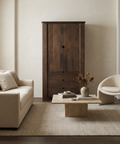 Wallen Dark Brown Solid Mango Wood Curio Cabinet 