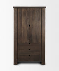 Wallen Dark Brown Solid Mango Wood Curio Cabinet -2