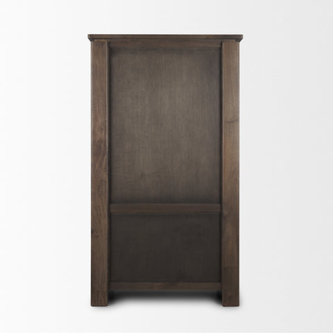 Wallen Dark Brown Solid Mango Wood Curio Cabinet -4
