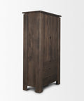 Wallen Dark Brown Solid Mango Wood Curio Cabinet -5