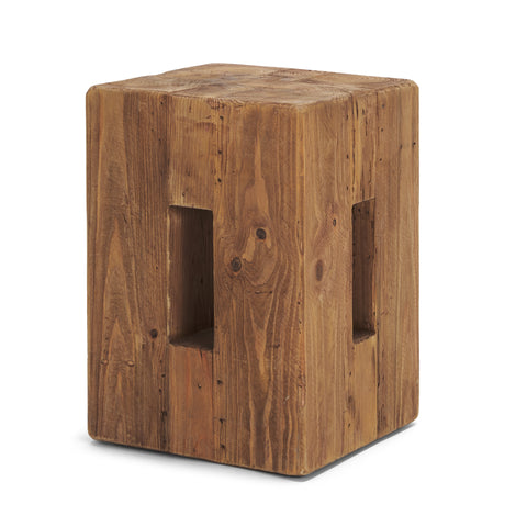 Waylen Recycled Pine Accent Stool -1