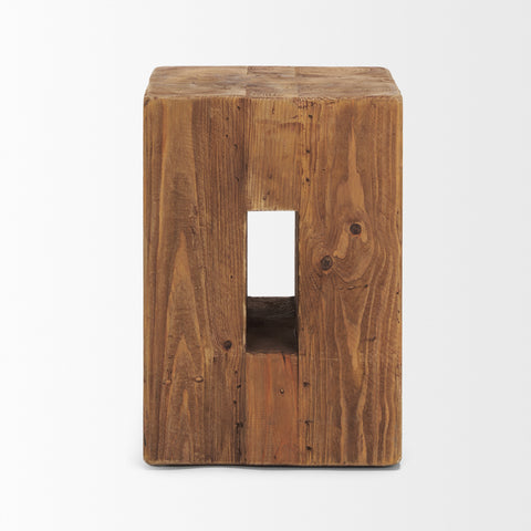 Waylen Recycled Pine Accent Stool -2
