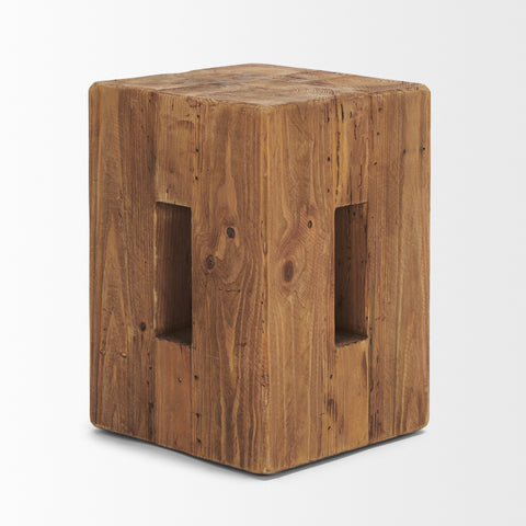 Waylen Recycled Pine Accent Stool -3