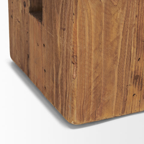 Waylen Recycled Pine Accent Stool -6
